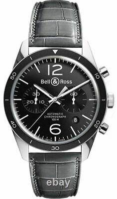 Brand New Bell & Ross Vintage Sport Men's Watch BR-126-SPORT-STEEL-B-A-046
