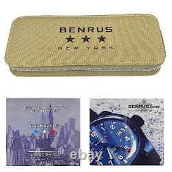 Brand New Benrus Classic Automatic Leather Strap 41mm Men's Watch C2-P-BK-LBR