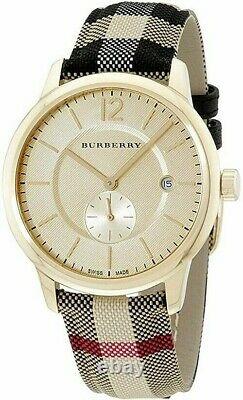Brand New Burberry BU10001 The Classic Horse Ferry Gold Tone Steel Men's Watch