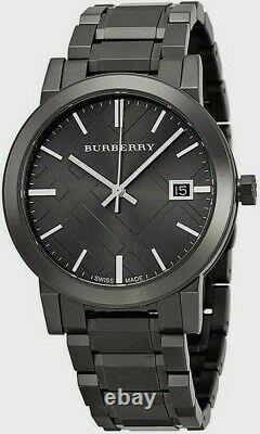 Brand New Burberry BU9007 Ion plated Stainless Steel With Gray Dial Men's Watch