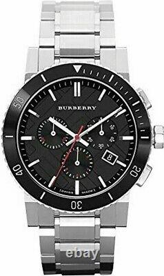 Brand New Burberry BU9380 Stainless Steel Black Dial Chronograph Men's Watch