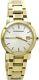 Brand New Burberry The City BU9103 Gold Tone Stainless Steel 34 mm Women's Watch