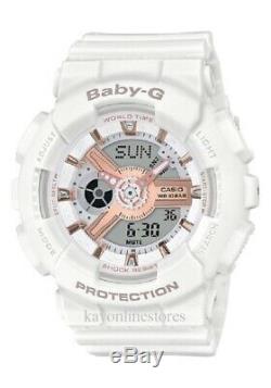 Brand New Casio G-Shock Baby-G BA110-LB White Gold Digital Watch MSRP $120.00