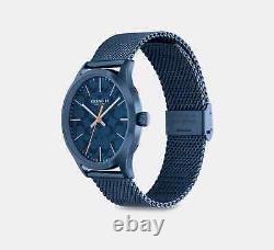 Brand New Coach 14602576 Baxter Navy Blue Mesh Bracelet Mens Watch 39 Mm