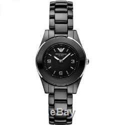 Brand New Emporio Armani Ladies Black Ceramic Watch AR1438