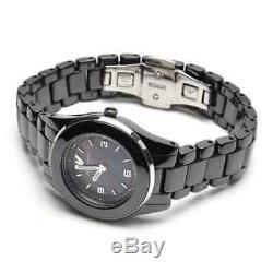 Brand New Emporio Armani Ladies Black Ceramic Watch AR1438