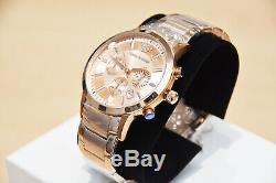 Brand New Emporio Armani Men's Watch Ar2452 Rose Gold Chronograph Rrp £399