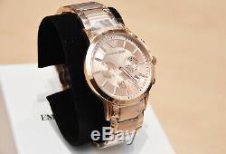 Brand New Emporio Armani Men's Watch Ar2452 Rose Gold Chronograph Rrp £399