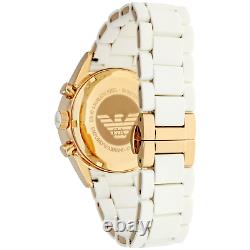 Brand New Emporio Armani White Silicone Ar5920 Chronograph Ladies Womens Watch