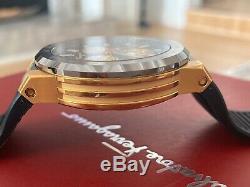 Brand New Ferragamo F-80 Chrono Rose Gold Titanium Watch Men