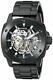 Brand New Fossil Machine Automatic Me3080 Mens Modern Skeleton Dial Black Watch