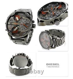 Brand New Genuine Diesel Dz7315 Daddy 2.0 Gunmetal Grey Chronograph Mens Watch