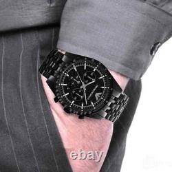 Brand New Genuine Emporio Armani Ar5989 Black Stainless Steel Chrono Mens Watch