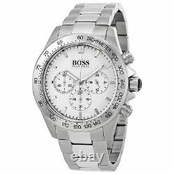 Brand New Hugo Boss Hb1512962 Ikon Silver Genuine Men's Watch Chronograph Uk
