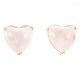 Brand New K18YG Heart Shape Rose Quartz Earrings 2.00 ct free shipping from Japa