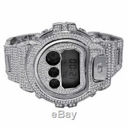 Brand New Men's Real G-Shock Simulated Diamond Watch+ Bezel+Watch Band 10 Ctw