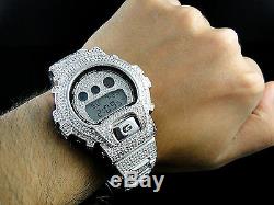Brand New Men's Real G-Shock Simulated Diamond Watch+ Bezel+Watch Band 10 Ctw