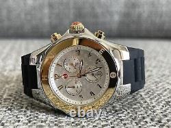 Brand New Michele Black Jelly Bean Chronograph Watch MWW12F000096 MSRP $445