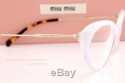 Brand New Miu Miu Eyeglass Frames MU 05RV 115 1O1 White Gradiet/Crystal Women 53