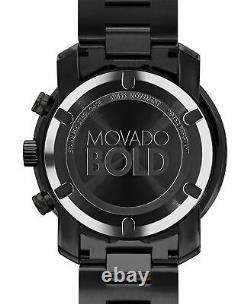 Brand New Movado BOLD Men's Swiss Chronograph Black Dial Watch 3600277