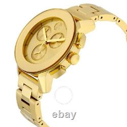 Brand New Movado Bold Gold Tone Steel Chronograph Men's Watch (3600358)