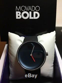 Brand New Movado Edge Blue Dial Silicone Men's Watch 3680004 With Tags Genuine