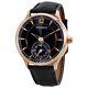 Brand New Movado Motion 0660009 Men's Black Leather Rose Gold Quartz Smart Watch