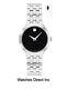 Brand New Movado Women's Veturi Black Dial Stainless Steel 28mm Watch 0607418
