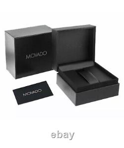 Brand New Movado Women's Veturi Black Dial Stainless Steel 28mm Watch 0607418