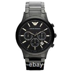 Brand New Original Emporio Armani Ar2453 Black Ion Plated Chronograph Watch Uk