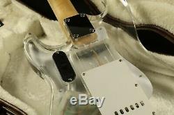 Brand New ST Electric Guitar LED Light Acrylic Body Crystal Guitar Colorful