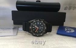 Brand New Squale 1521 50 Atmos 1521-026PVD PVD Black Watch Warranty Swiss Made