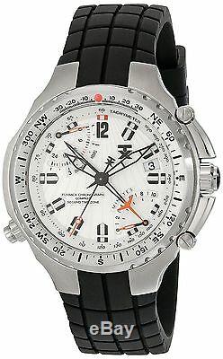 Brand New Timex Tx T3b881 H2z481 Flyback Black Chronograph White Dial Mens Watch