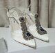 Brand new in BOX Manolo Blahnik Jamala white satin crystal pumps heels RRP$2295