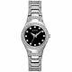 Bulova Crystal Quartz Ladies Watch, Stainless Steel, Silver-Tone (Model 96L170)