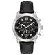 Bulova Men's 96D134 Quartz Chronograph Black Dial Black Leather Strap 40mm Watch