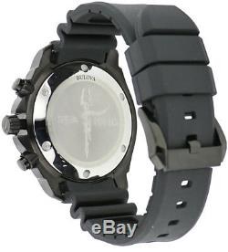 Bulova Men's 98B243 Sea King UHF Chronograph Watch Yellow Accents Black Watch