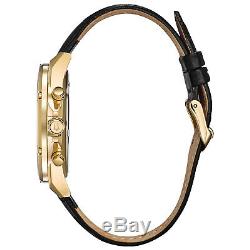 Bulova Men's Quartz Chronograph Gold Tone Black Multi Dial 42mm Watch 97B179
