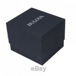 Bulova Men's Quartz Diamond Markers Black Bracelet 30mm Watch 98D111