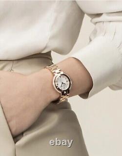 Bulova Rubaiyat Rose Steel Gold-Tone Silver Diamond Dial Quartz Watch 98R248