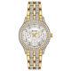 Bulova Women's 98N112 Quartz Crystal Accents Gold-Tone Bracelet 33mm Watch