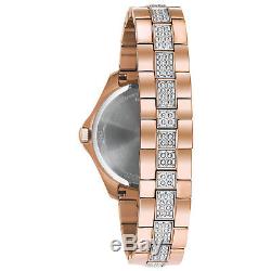 Bulova Women's Crystal Accents Quartz Rose Gold 35mm Watch 98L229
