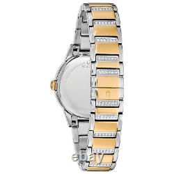 Bulova Women's Quartz Crystal Accent Two-Tone Bracelet 32mm Watch 98L245