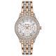 Bulova Women's Quartz Crystal Accents Rose Gold Tone 33mm Watch 98N113