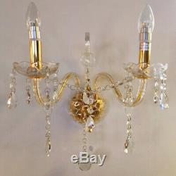 CLEAR GOLDEN K9 Crystal Chandelier 6, 8, 10 Lights Candle Arms Pendant Lamp