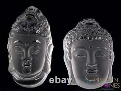 CLEAR QUARTZ Crystal Cabochon Buddha Head Jewelry Making, Home Decor, E1678