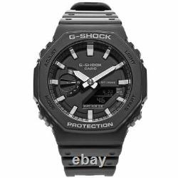 Casio G-Shock GA-2100-1AER Casioak Black Digital Watch Free US Shipping