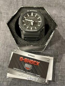 Casio G-Shock GA-2100-1AER Casioak Black Digital Watch Free US Shipping