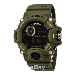 Casio Men's Watch G-Shock Black Digital Dial Olive Resin Strap Chrono GW9400-3
