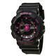 Casio Women's Watch Baby-G World Timer Black and Pink Dial Resin Strap BA111-1A